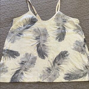 Kimchi Blue Sequined Feather Print Women's Camisole Adjustable Straps